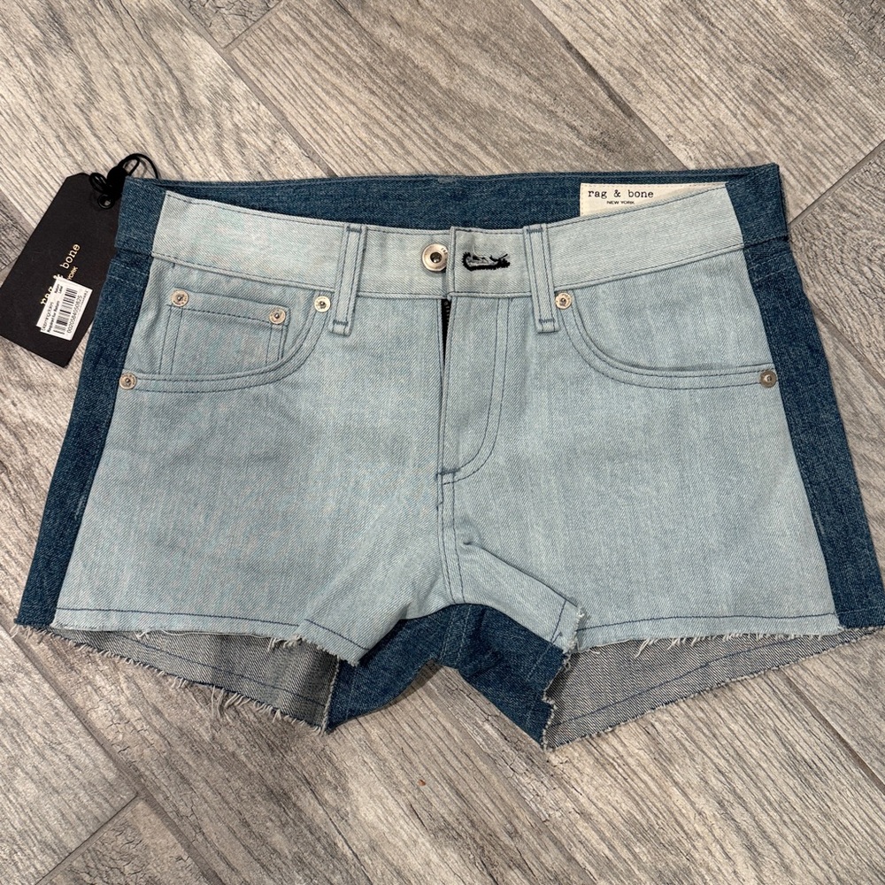 Rag & Bone Double Blues Cut Off Denim Short